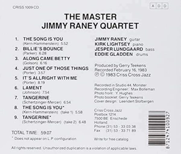 The Master - Jimmy Raney Quartet