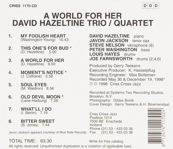 A World For Her - David Hazeltine