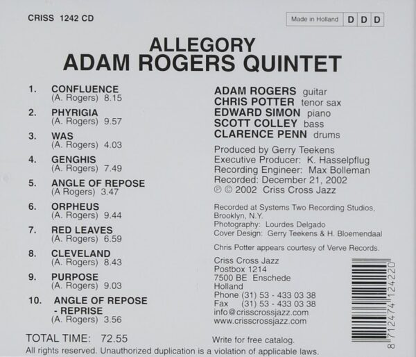 Allegory - Adam Rogers Quintet