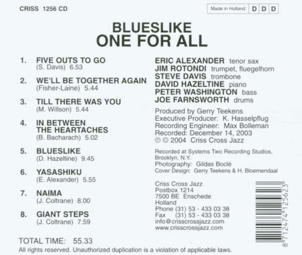 Blueslike - One For All