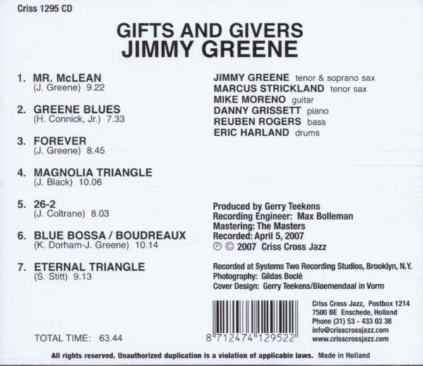 Gifts And Givers - Jimmy Greene
