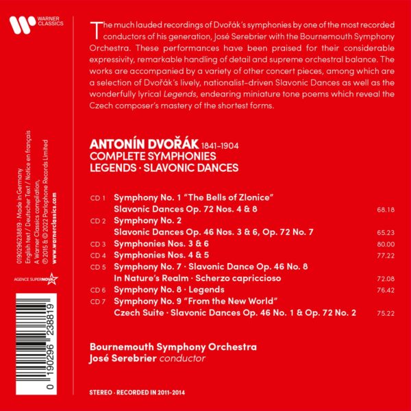 Dvorak: Complete Symphonies, Slavonic Dances, Tone Poems - José Serebrier