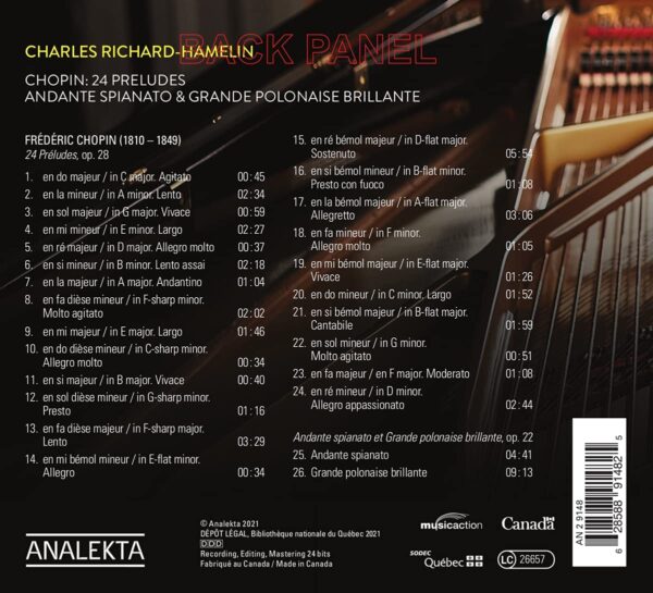 Chopin: 24 Preludes - Charles Richard-Hamelin