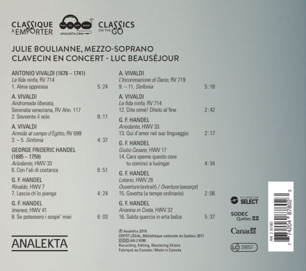 Alma Oppressa: Vivaldi & Handel Arias - Julie Boulianne