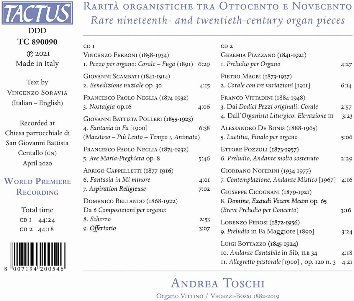 Rare 19th & 20th Century Organ Pieces - Andrea Toschi - Afbeelding 2