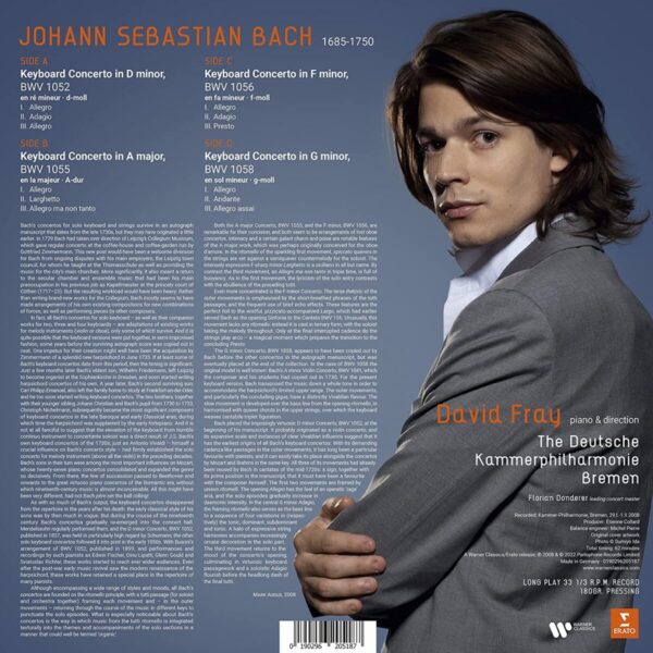 Bach: Piano Concertos BWV 1052, 1055 (Vinyl) - David Fray