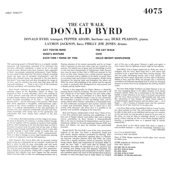 The Cat Walk (Vinyl) - Donald Byrd