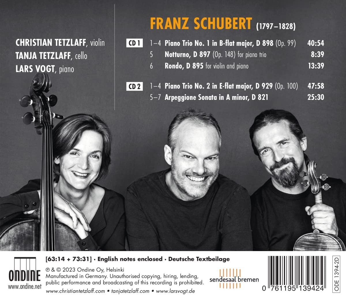 Franz Schubert: Piano Trios, Notturno, Rondo, Arpeggione Sonata ...
