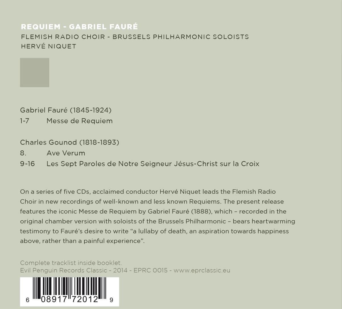 Fauré: Requiem - Hervé Niquet - La Boîte à Musique