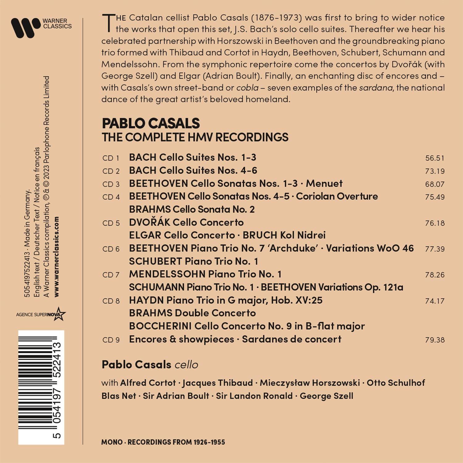 The Complete HMV Recordings - Pablo Casals