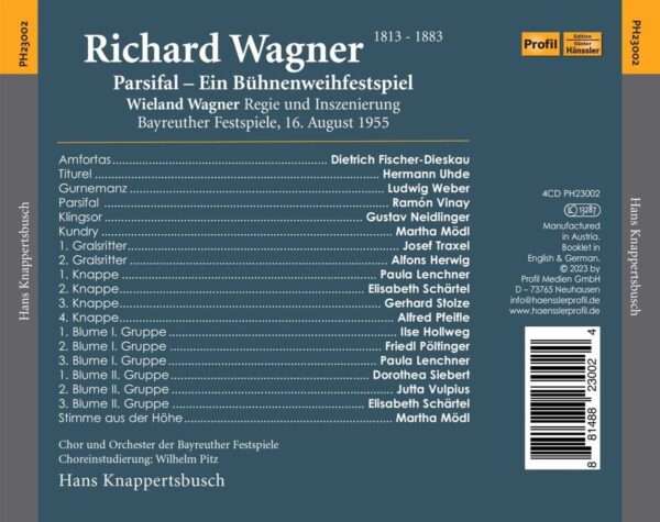 Wagner: Parsifal (Bayreuther Festspiele 1955) - Hans Knappertsbusch