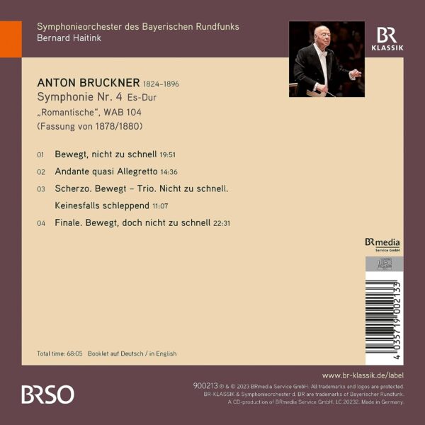 Anton Bruckner: Symphony No. 4 - Bernard Haitink - Afbeelding 2