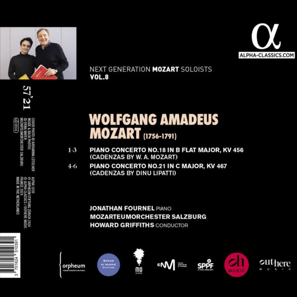 Mozart: Piano Concertos Nos. 18 KV 456 & 21 KV 467 - Jonathan Fournel