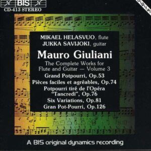 Giuliani: Complete Works for Flute and Guitar, Vol.3 - Mikael Helasvuo