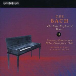 CPE Bach: The Solo Keyboard Music, Vol. 18 - Miklos Spanyi
