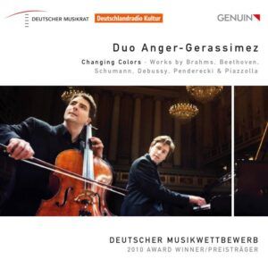 Duo Anger-Gerassimez - Changing Colors. Œuvres de Brahms, Beethoven, Schumann, Debussy…