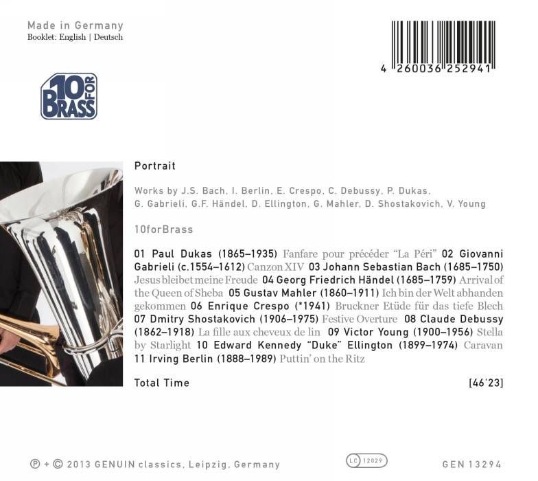 10forBrass - Portrait: Arrangements pour cuivres de Bach, Berlin, Crespo, Debussy, Dukas - Image 2