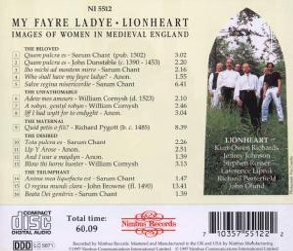 My Fayre Ladye: Tudor Songs and Chant - Ensemble Lionheart - Image 2