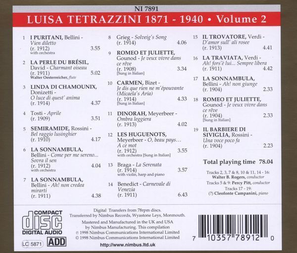 Luisa Tetrazzini Vol.2 – Image 2