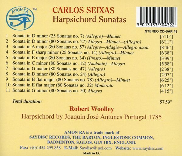 Jose Antonio Carlos de Seixas: 11 Harpsichord Sonatas - Robert Wooley - Image 2