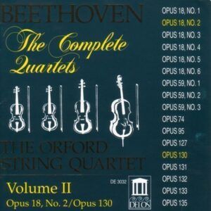 Beethoven: Quatuors à cordes n°2 & 13 (Vol 2) - The Orford String Quartet