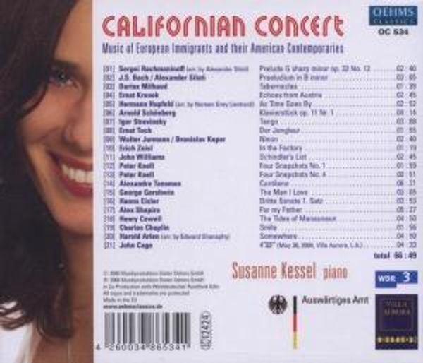 Californian Concert: Music of European Immigrants and Their American Contemporaries - Susanne Kessel - Image 2