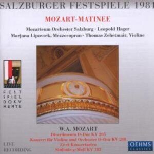 Salzburger Festspiele 1981 - Mozart-Matinee