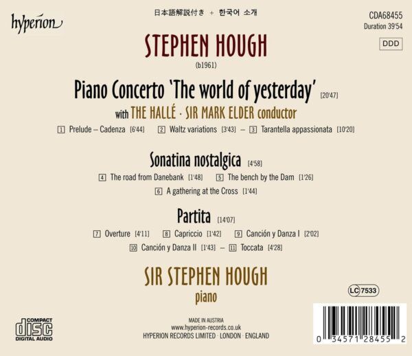 Hough: Piano Concerto, Sonatina & Partita - Stephen Hough - Afbeelding 2