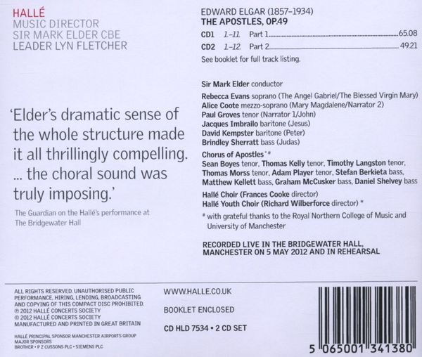 Elgar: The Apostles, Op. 49 - Mark Elder – Image 2