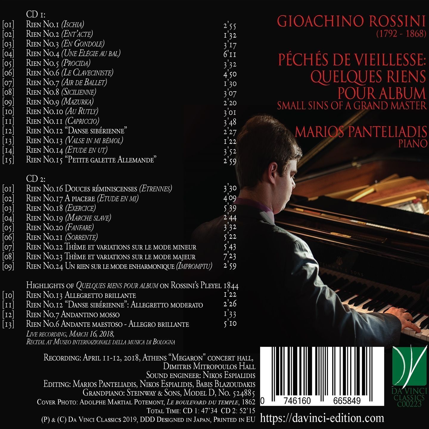 Rossini: Quelques Riens Pour Album - Marios Panteliadis – Image 2