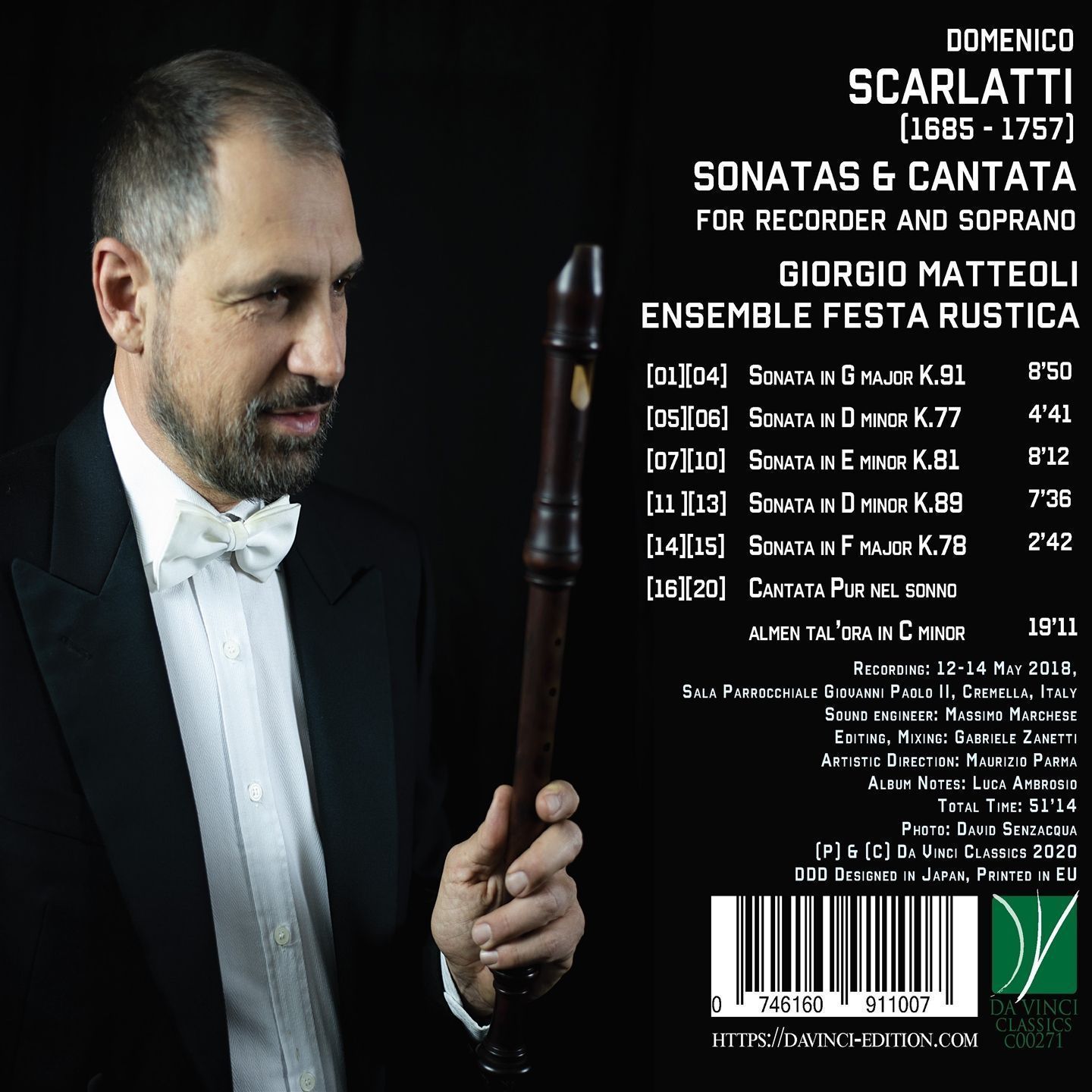 Scarlatti: Sonatas & Cantata - Giorgio Matteoli - Afbeelding 2