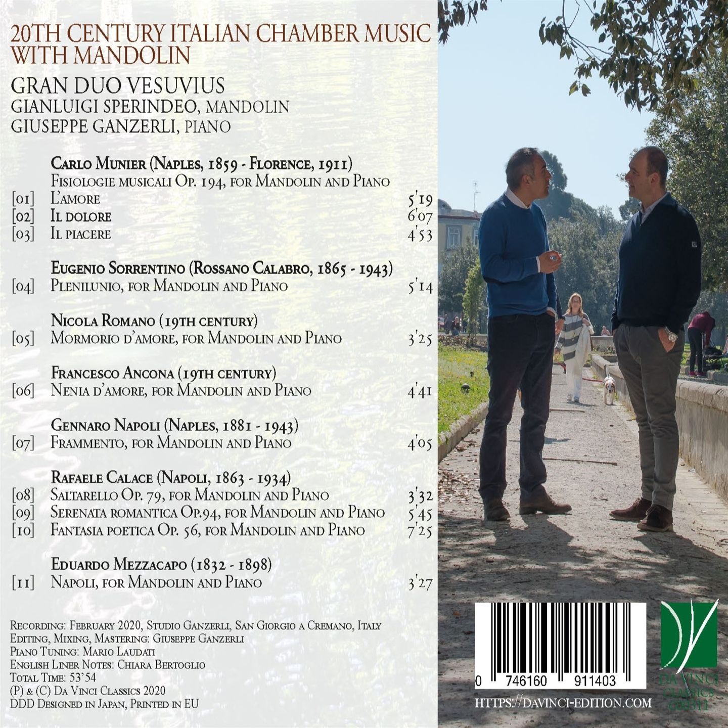 20th Century Italian Chamber Music With Mandolin - Gran Duo Vesuvius - Afbeelding 2