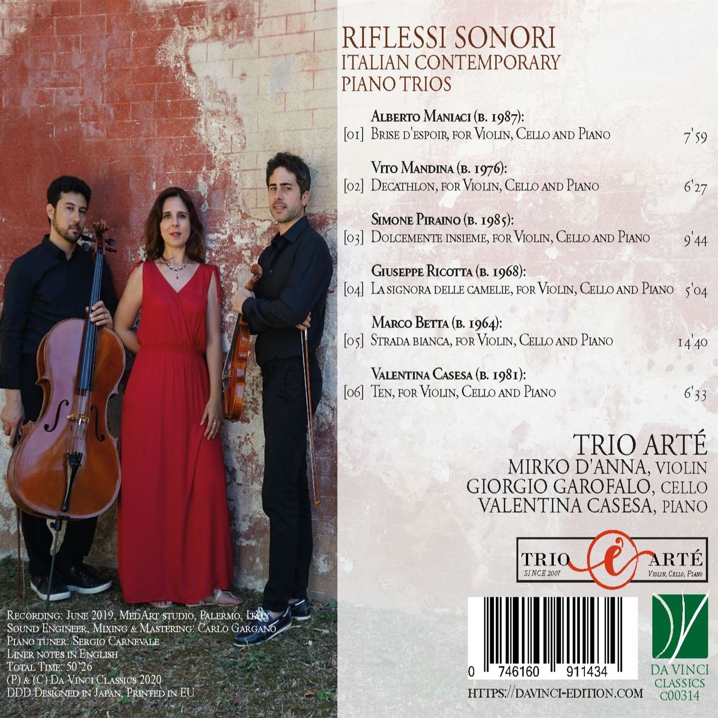Riflessi Sonori: Italian Contemporary Piano Trios - Trio Arte' - Image 2