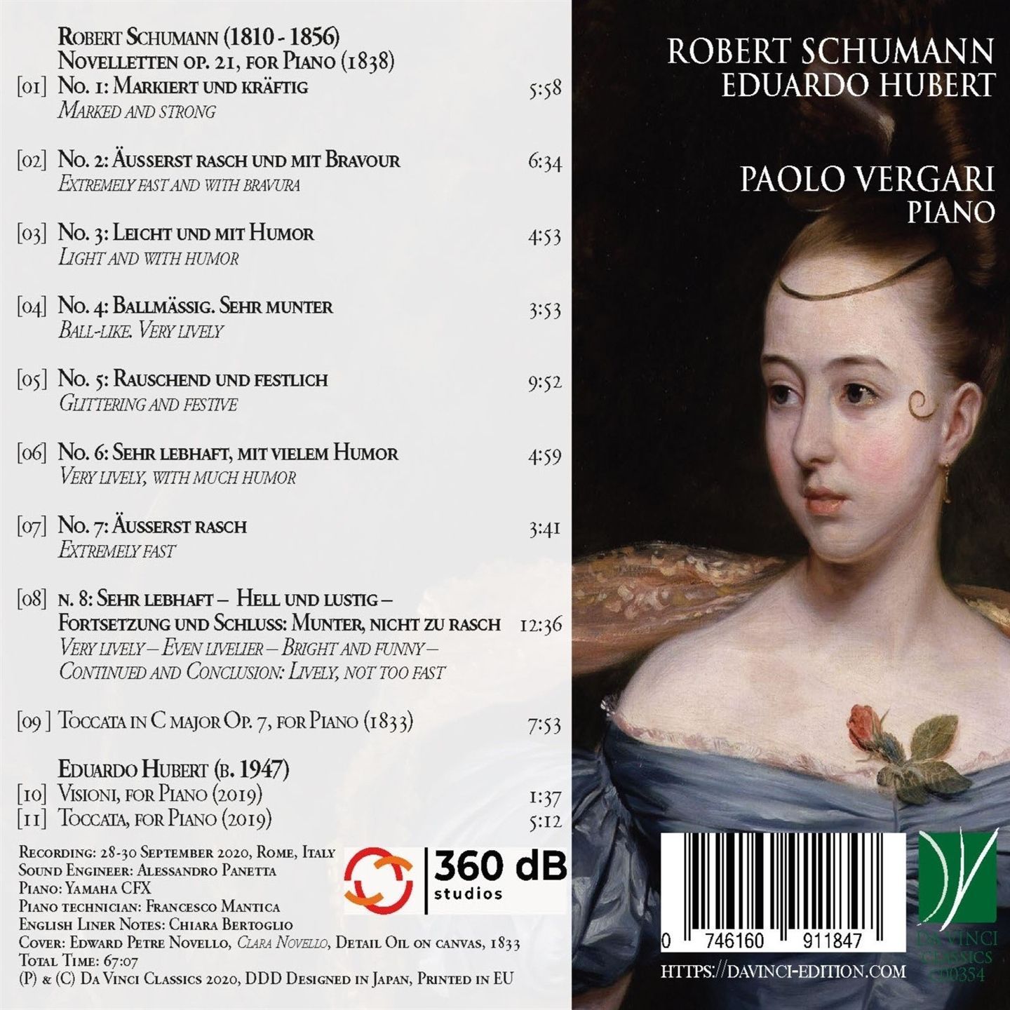 Schumann: Novelletten Op.21, Toccata Op. 7 - Paolo Vergari - Afbeelding 2