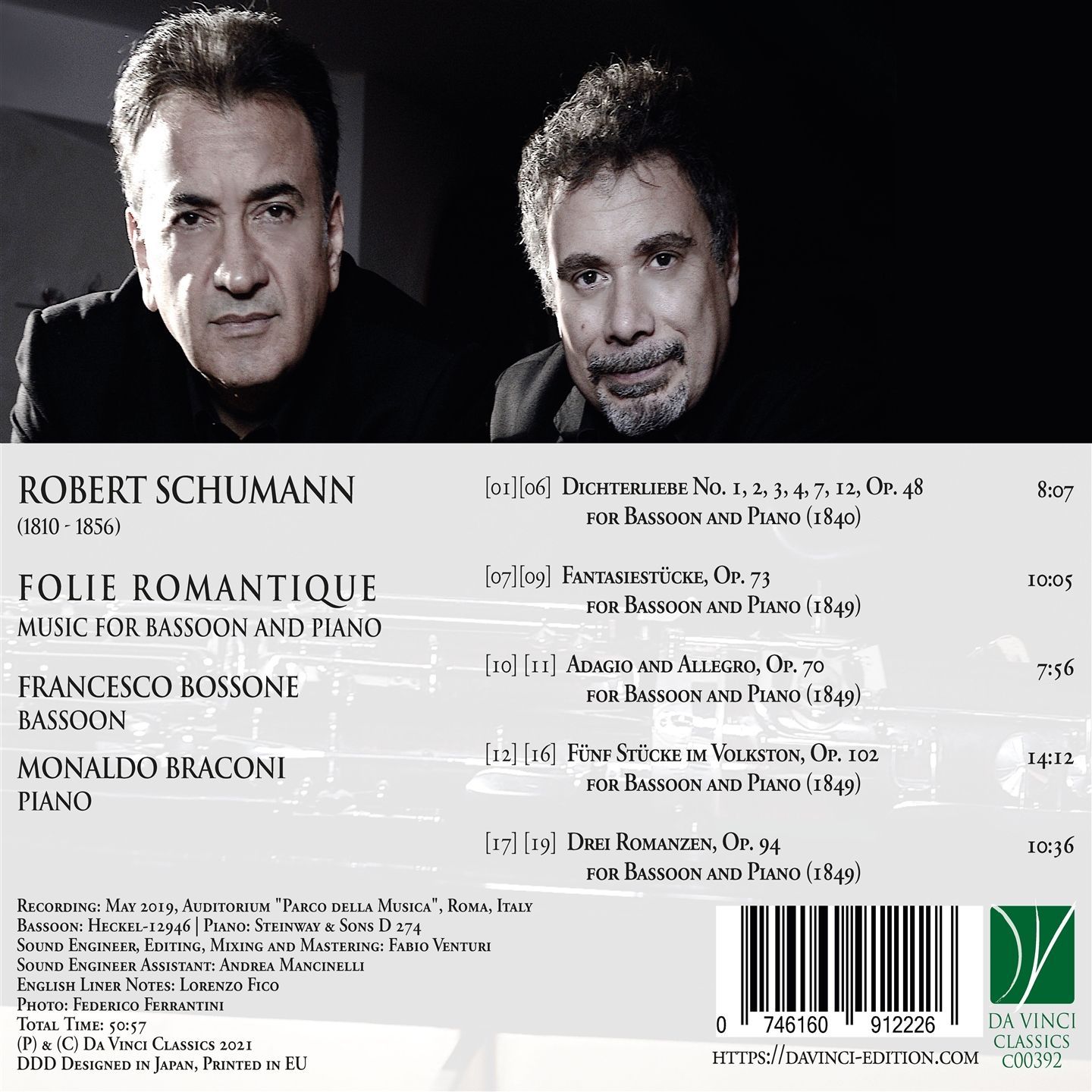 Schumann: Folie Romantique (Music For Bassoon And Piano) - Francesco Bossone – Image 2