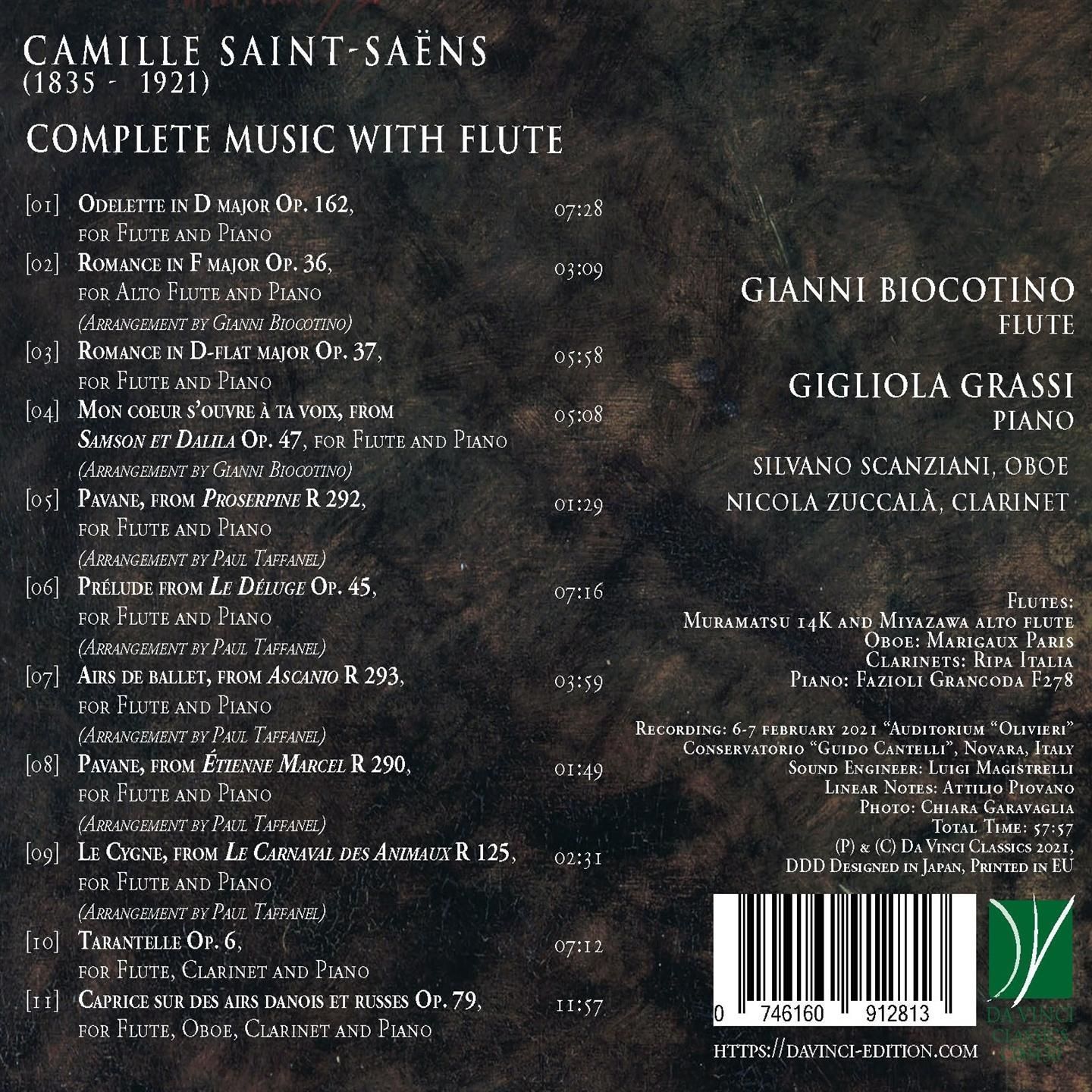 Saint-Saëns: Complete Music With Flute - Gianni Biocottino - Image 2