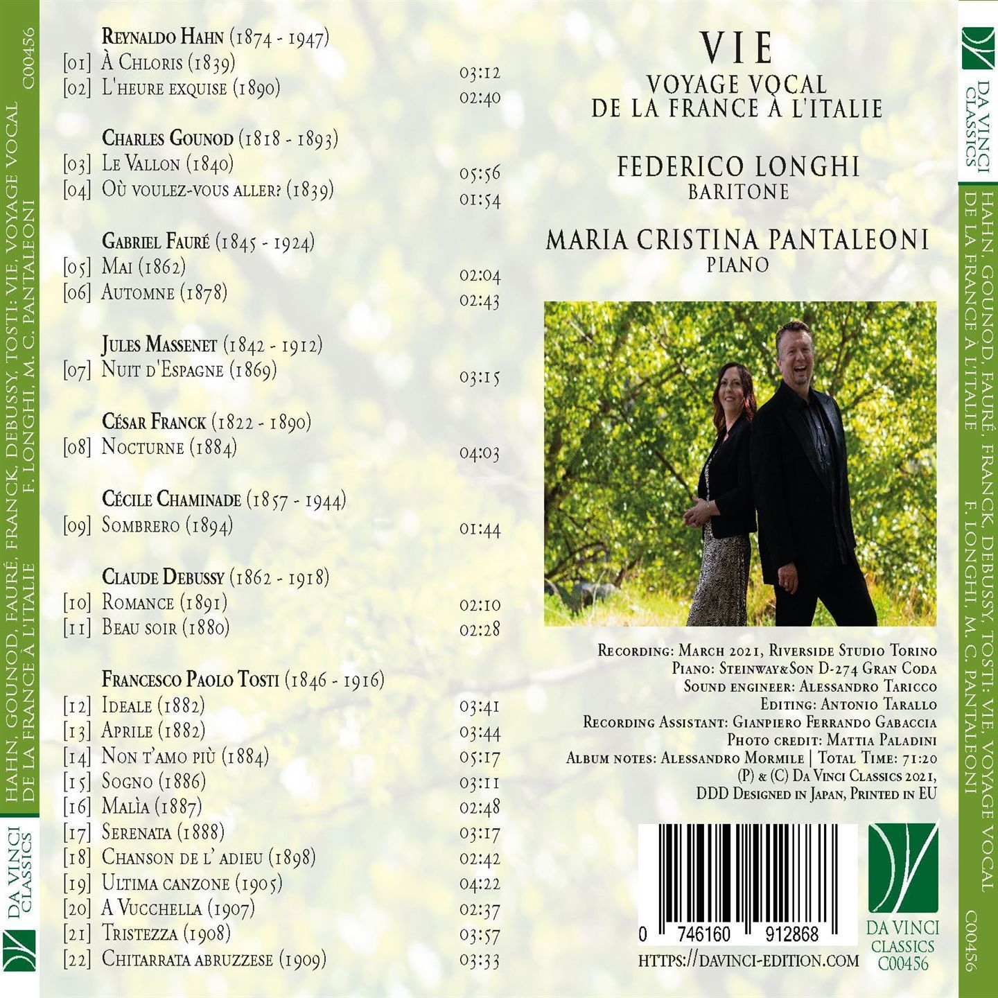 Vie, Voyage Vocal De La France À L'Italie - Federico Longhi - Image 2