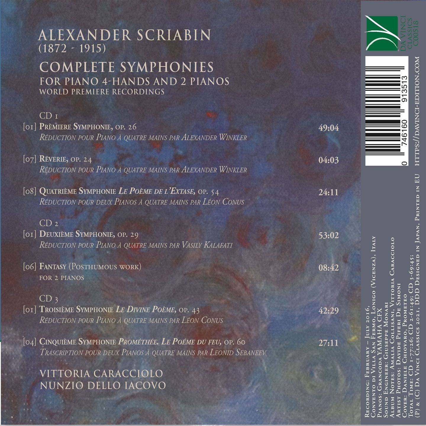 Scriabin: Complete Symphonies For Piano 4-Hands And 2 Pianos - Vittoria Caracciolo - Image 2