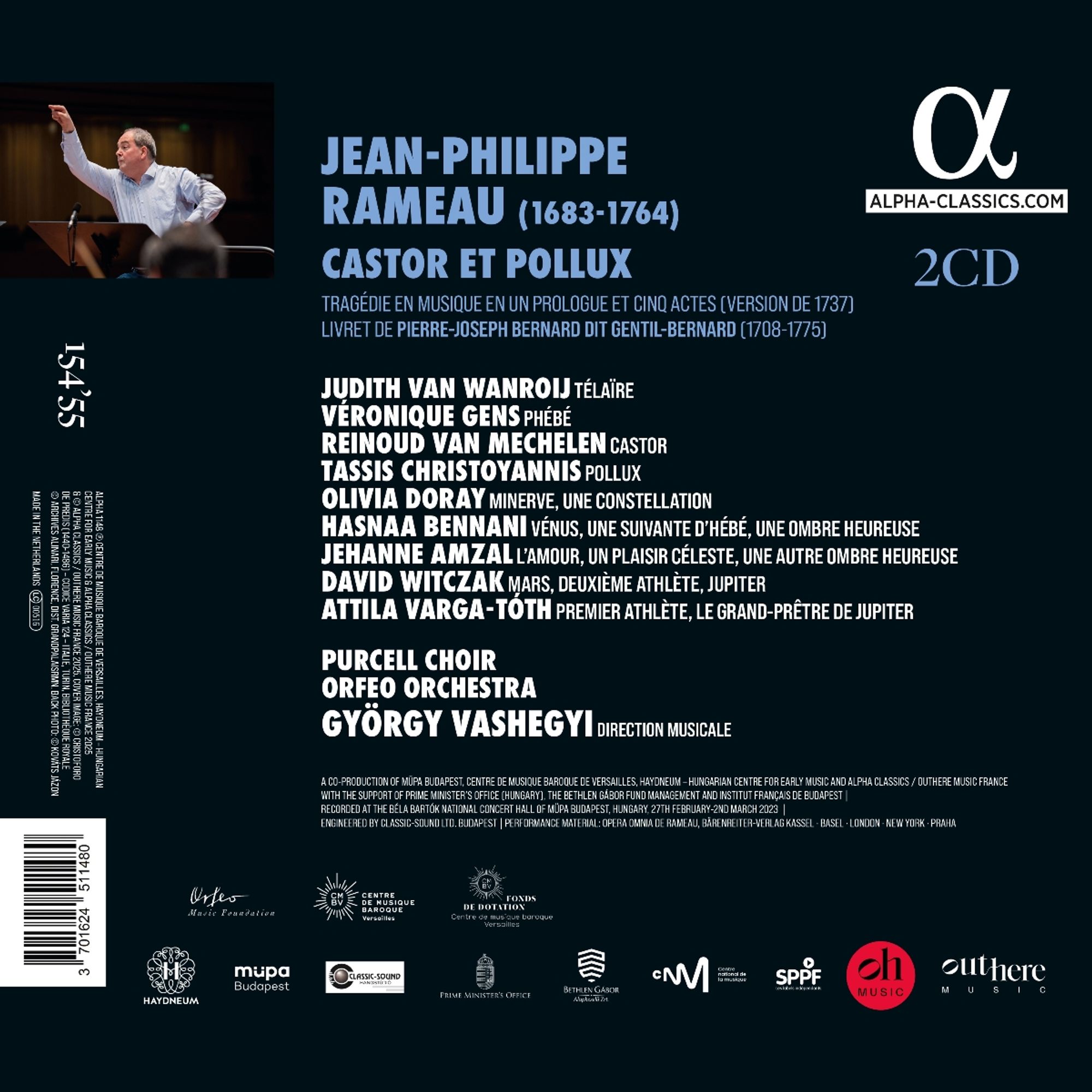 Rameau: Castor Et Pollux (1737 Version) - György Vashegyi – Image 2