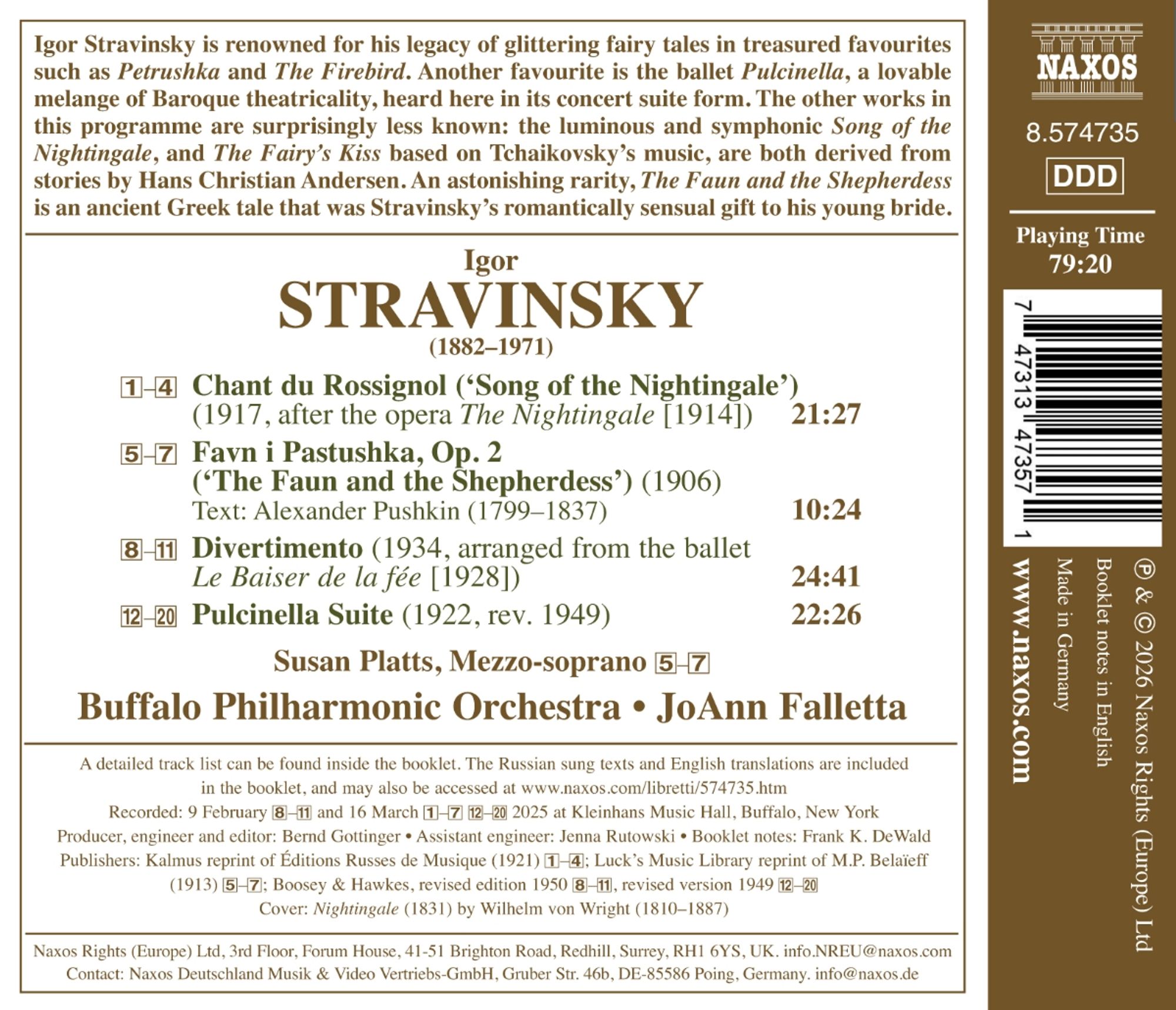 Stravinsky: Fairy Tales - JoAnn Fallett - Afbeelding 2