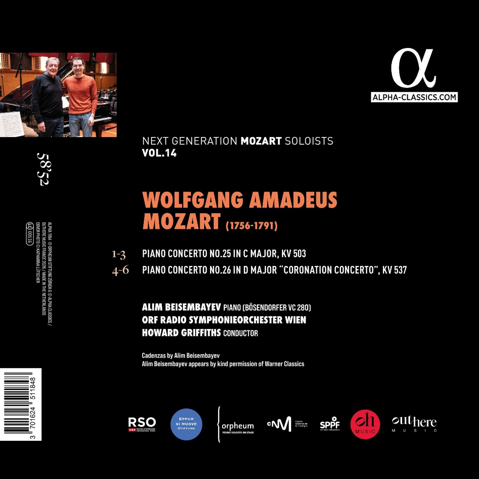 Mozart: Piano Concertos Nos. 25 & 26 - Alim Beisembayev - Afbeelding 2