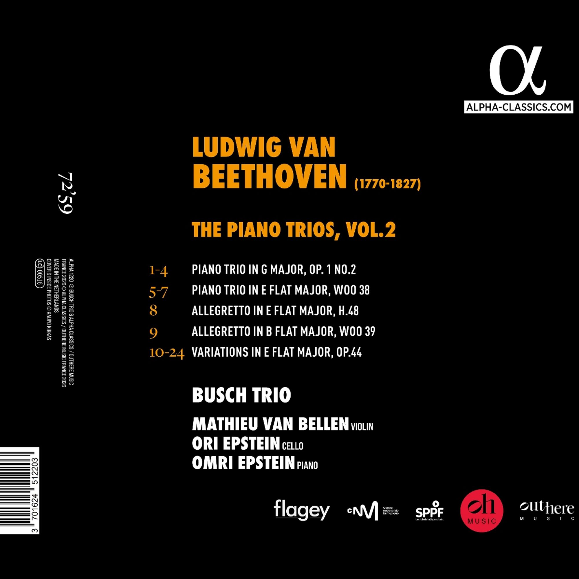 Ludwig Van Beethoven: Piano Trios, Vol. 2 - Busch Trio - Afbeelding 2