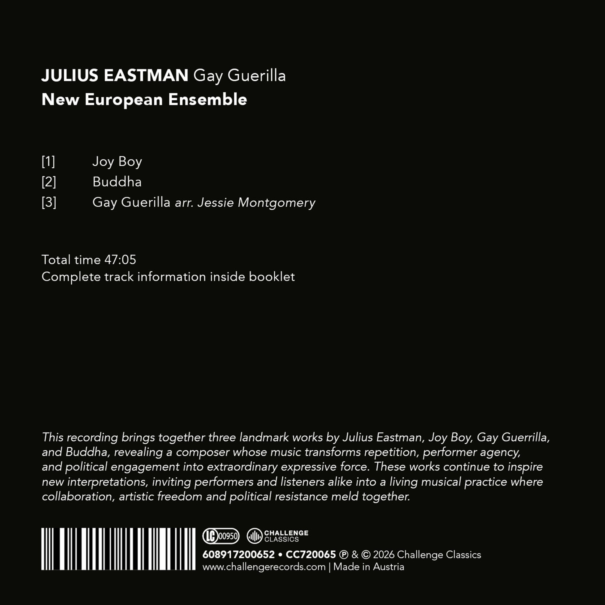 Julius Eastman: Gay Guerrilla - New European Ensemble - Afbeelding 2