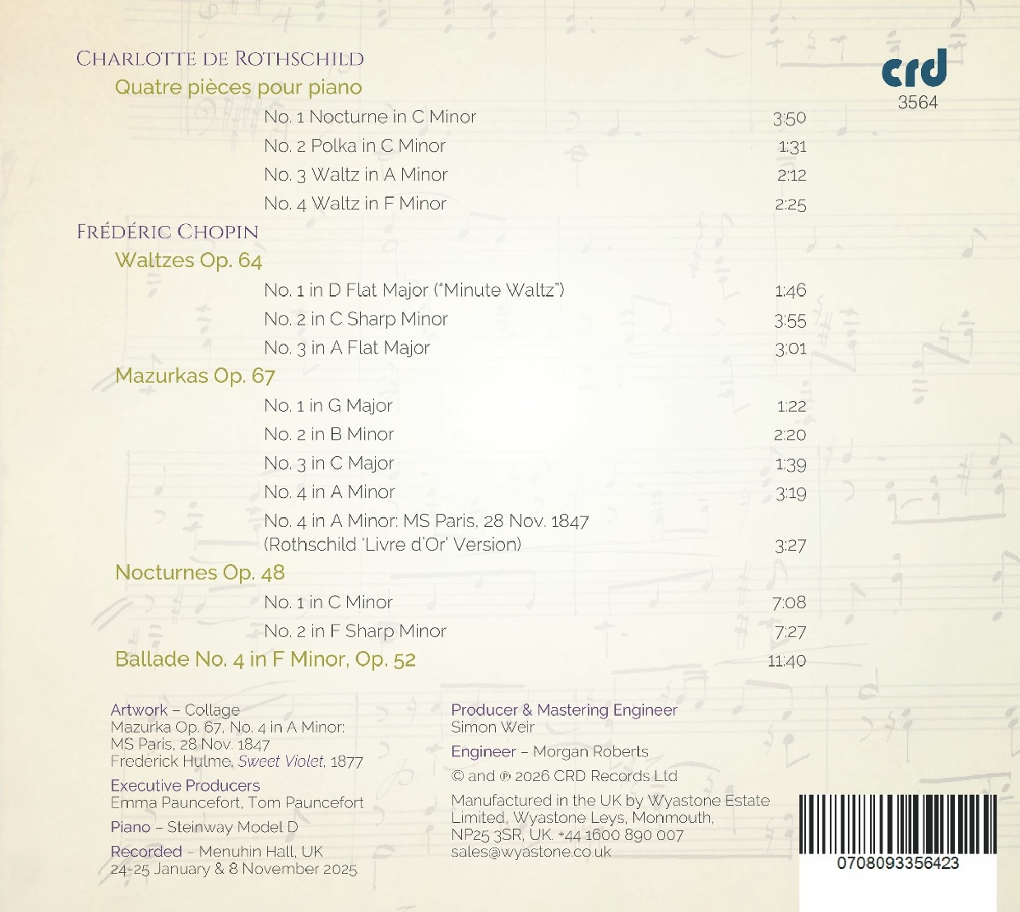 The Chopin Connection Vol. I - Inbar Rothschild - Afbeelding 2