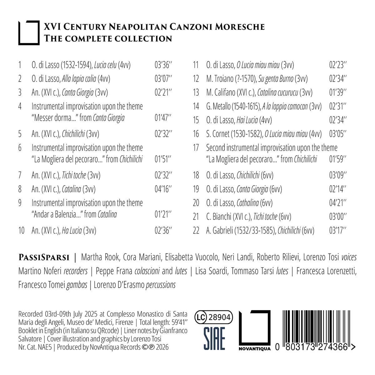 Apra Finestra! Canzoni Moresche - PassiSparsi – Image 2