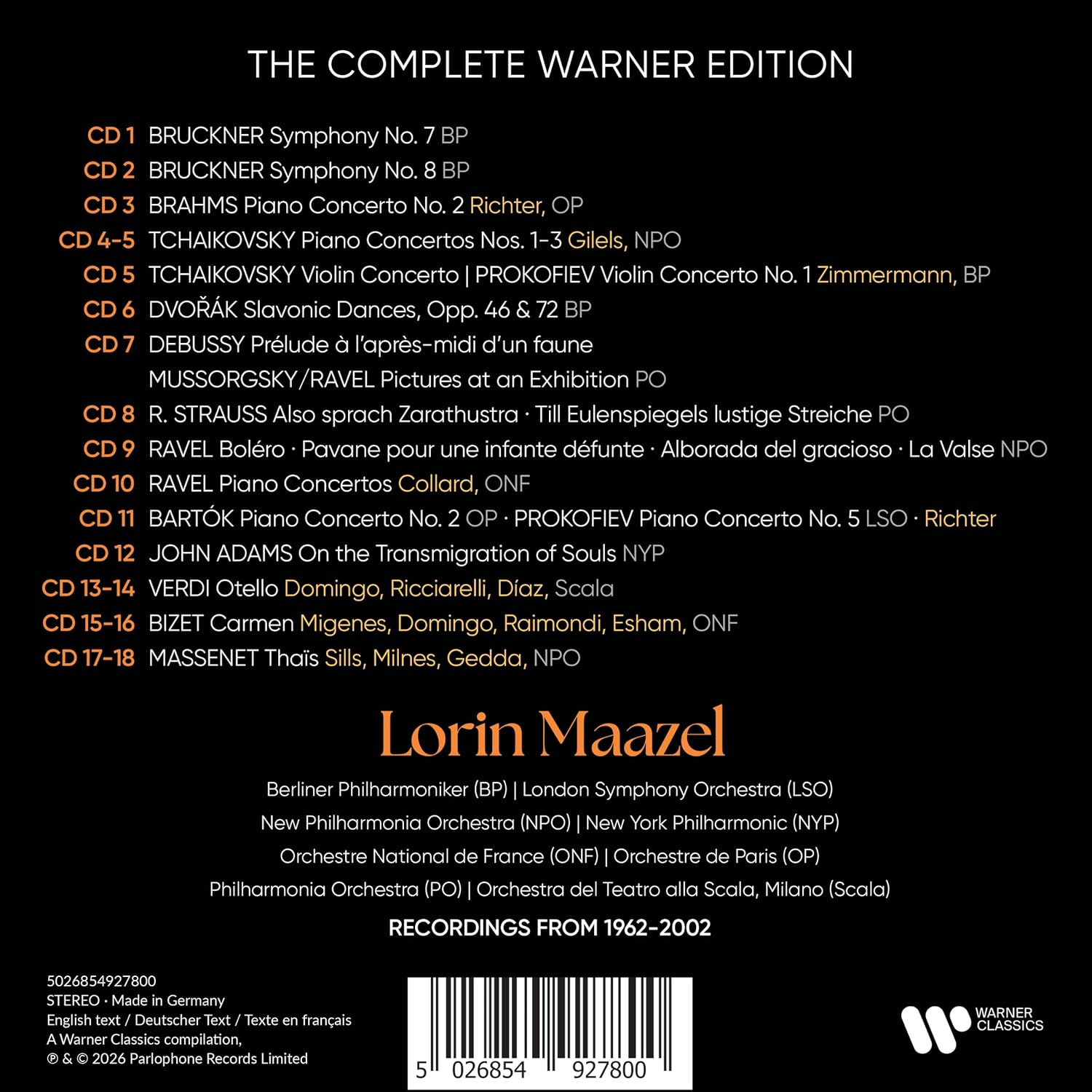 The Complete Warner Edition - Lorin Maazel - Afbeelding 2