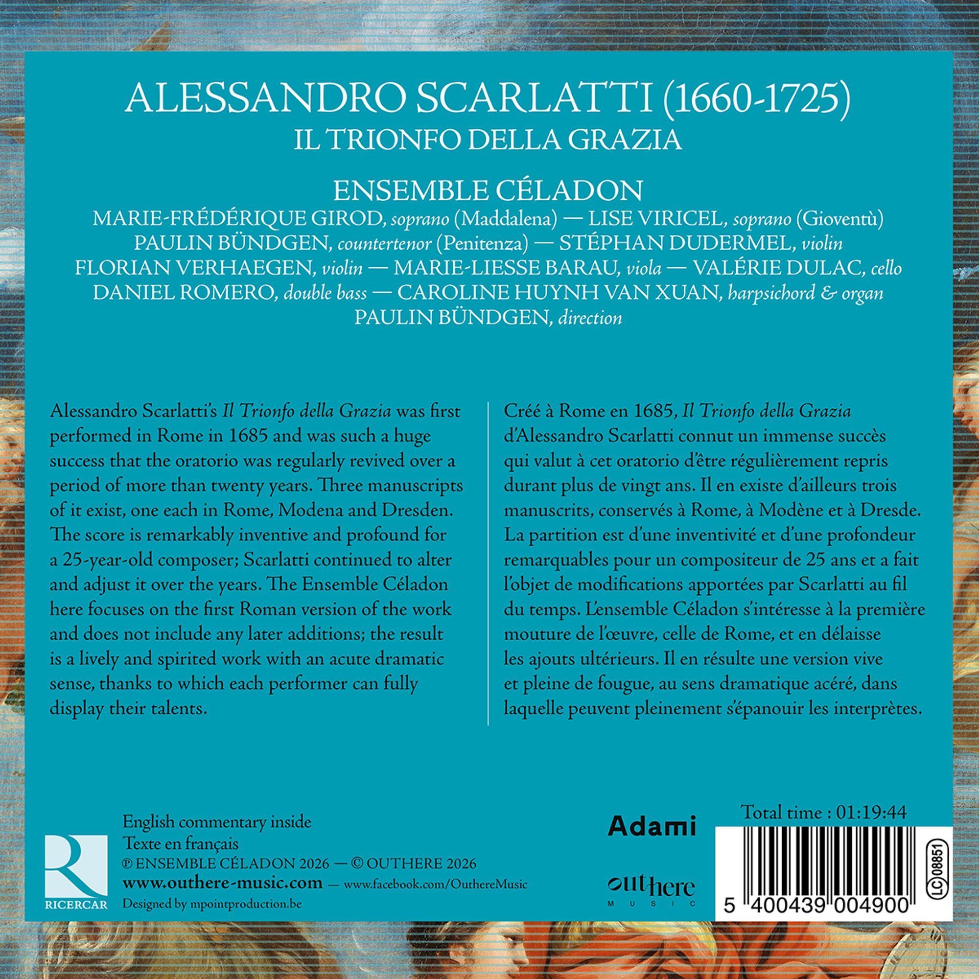 Alessandro Scarlatti: Il Trionfo Della Grazia - Ensemble Céladon, Paulin Bündgen – Image 2