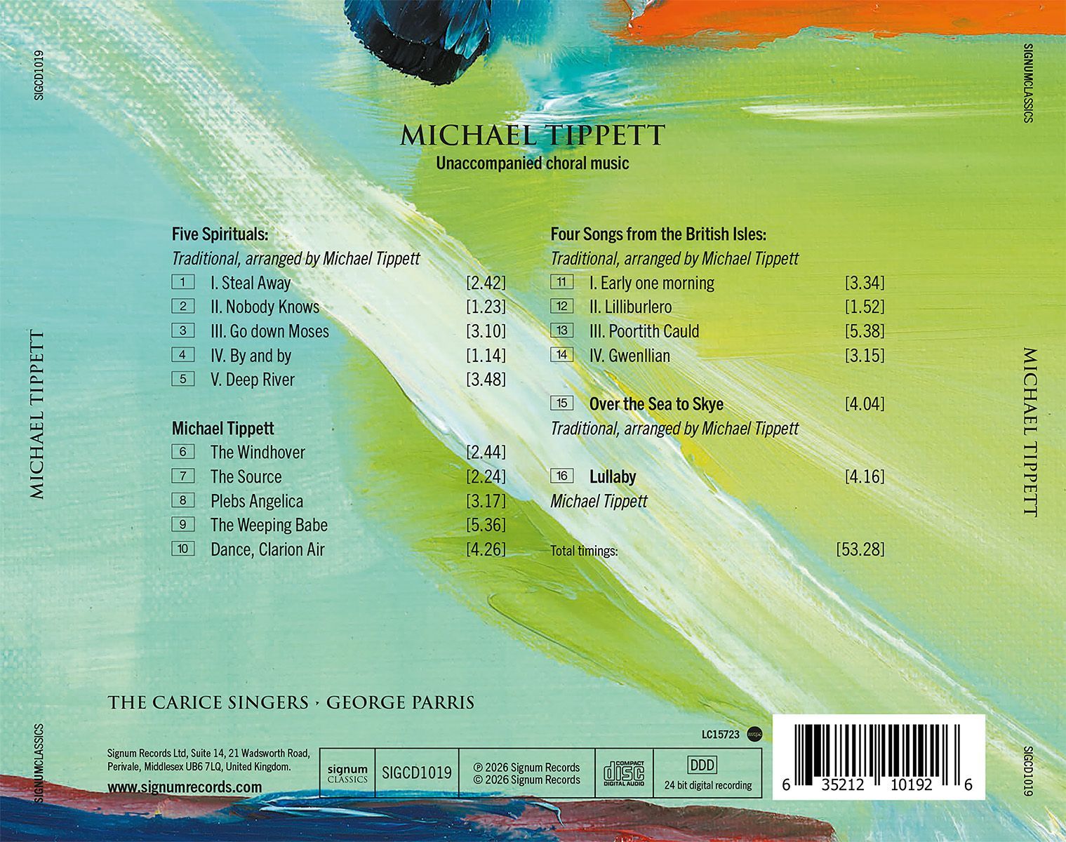 Tippett: Unaccompanied Choral Music - The Carice Singers - Afbeelding 2