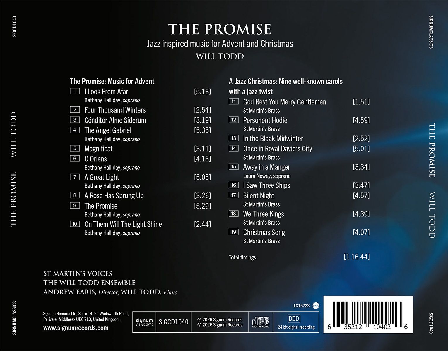 Todd: Will Todd The Promise - St Martin's Voices - Afbeelding 2