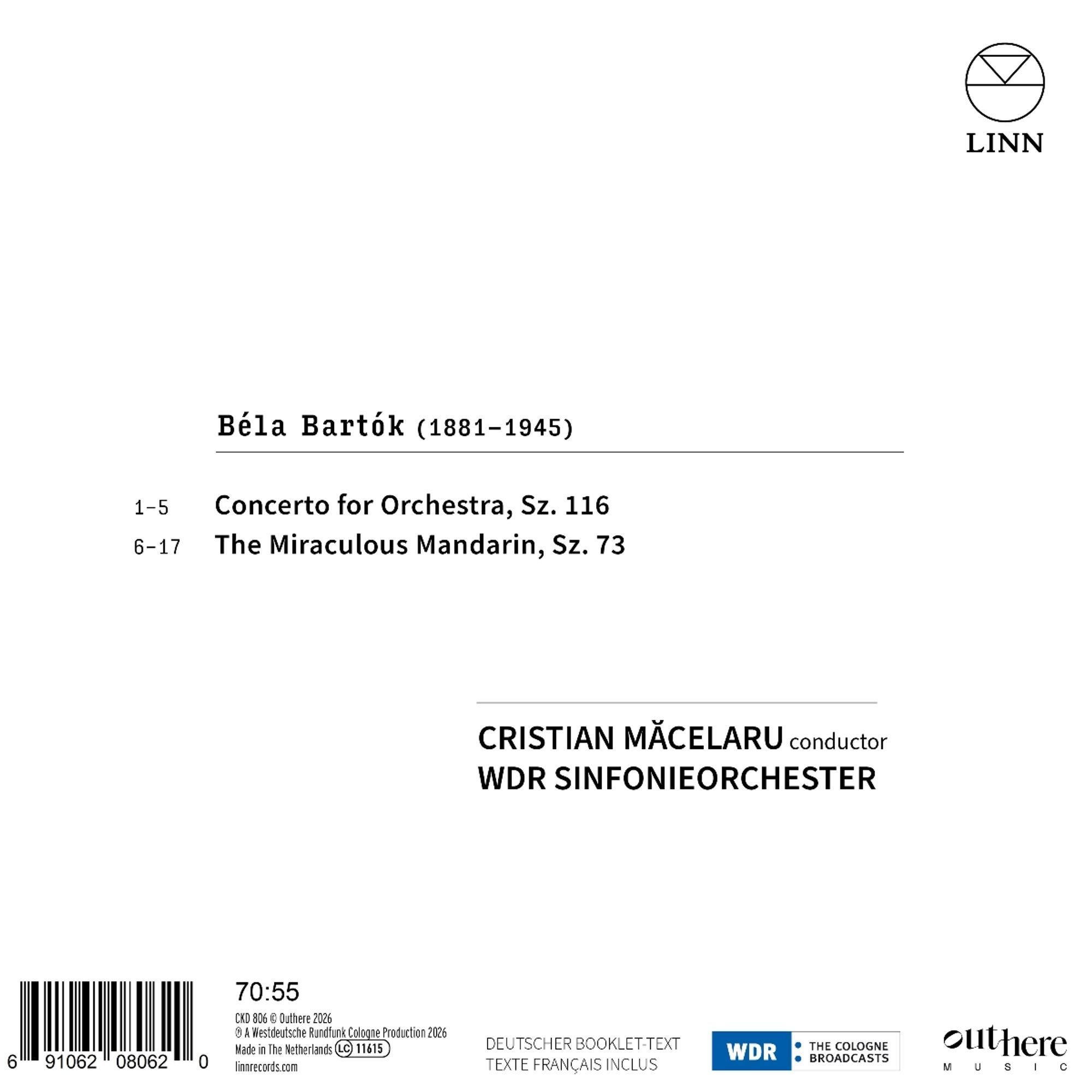 Bela Bartok: The Miraculous Mandarin & Concerto For Orchestra - Cristian Macelaru - Image 2
